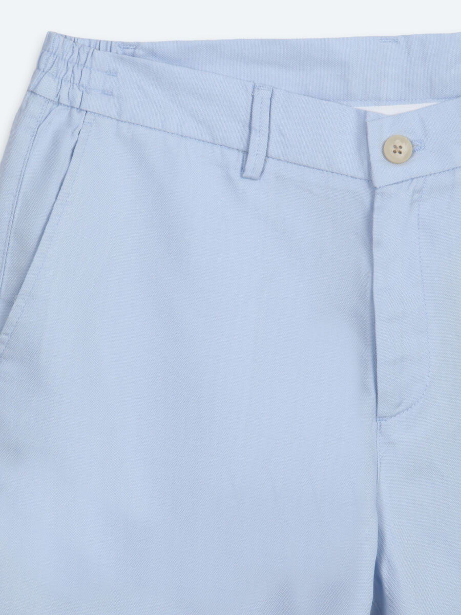 Blue Material Jogging Fit Casual Bermuda - 7