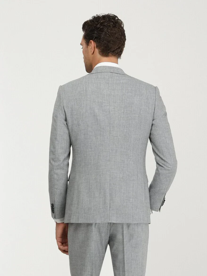Blue Micro Modern Fit Suit - 7