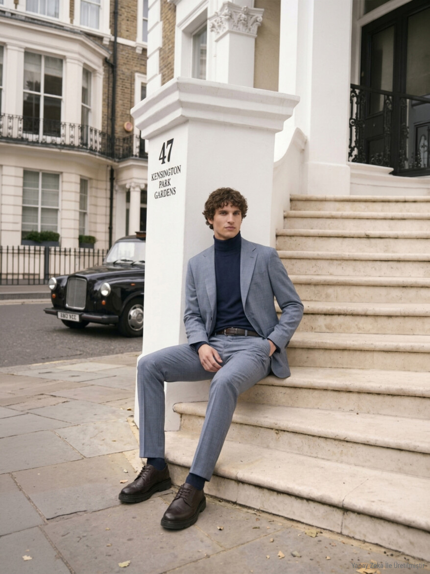 Blue Modern Fit Suit - 12
