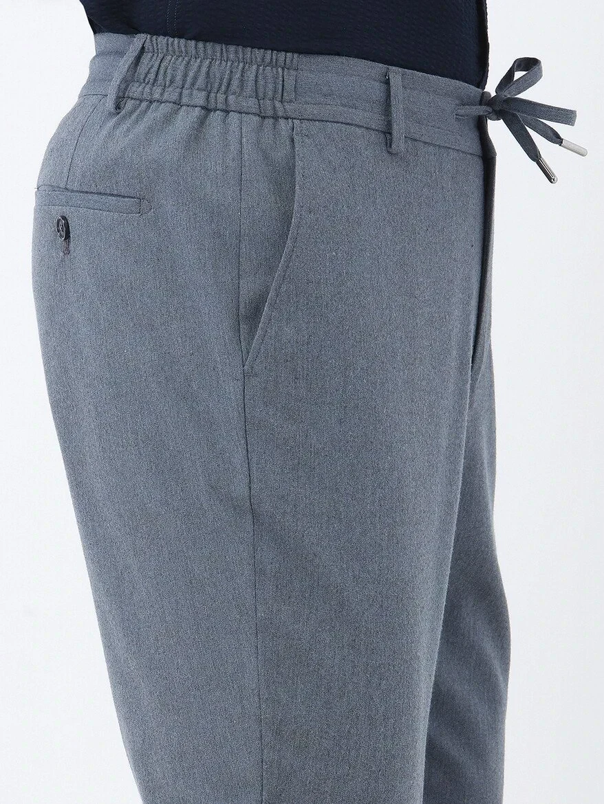 Blue Plain Modern Fit Suit - 4