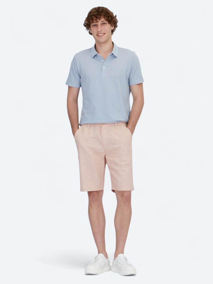 Blue Polo Neck 100% Cotton T-Shirt 