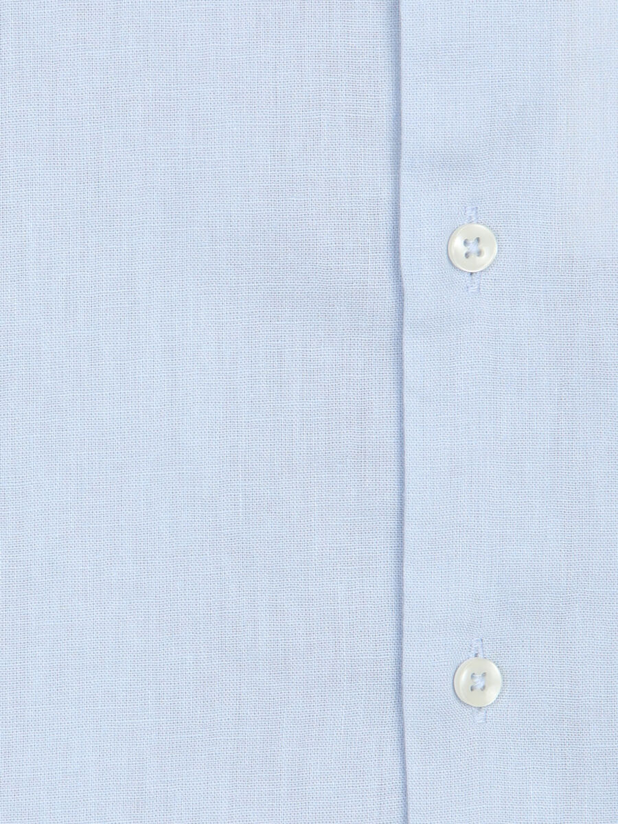 Blue Regular Fit Long Weaving Casual Cotton Blended Shirt - 10