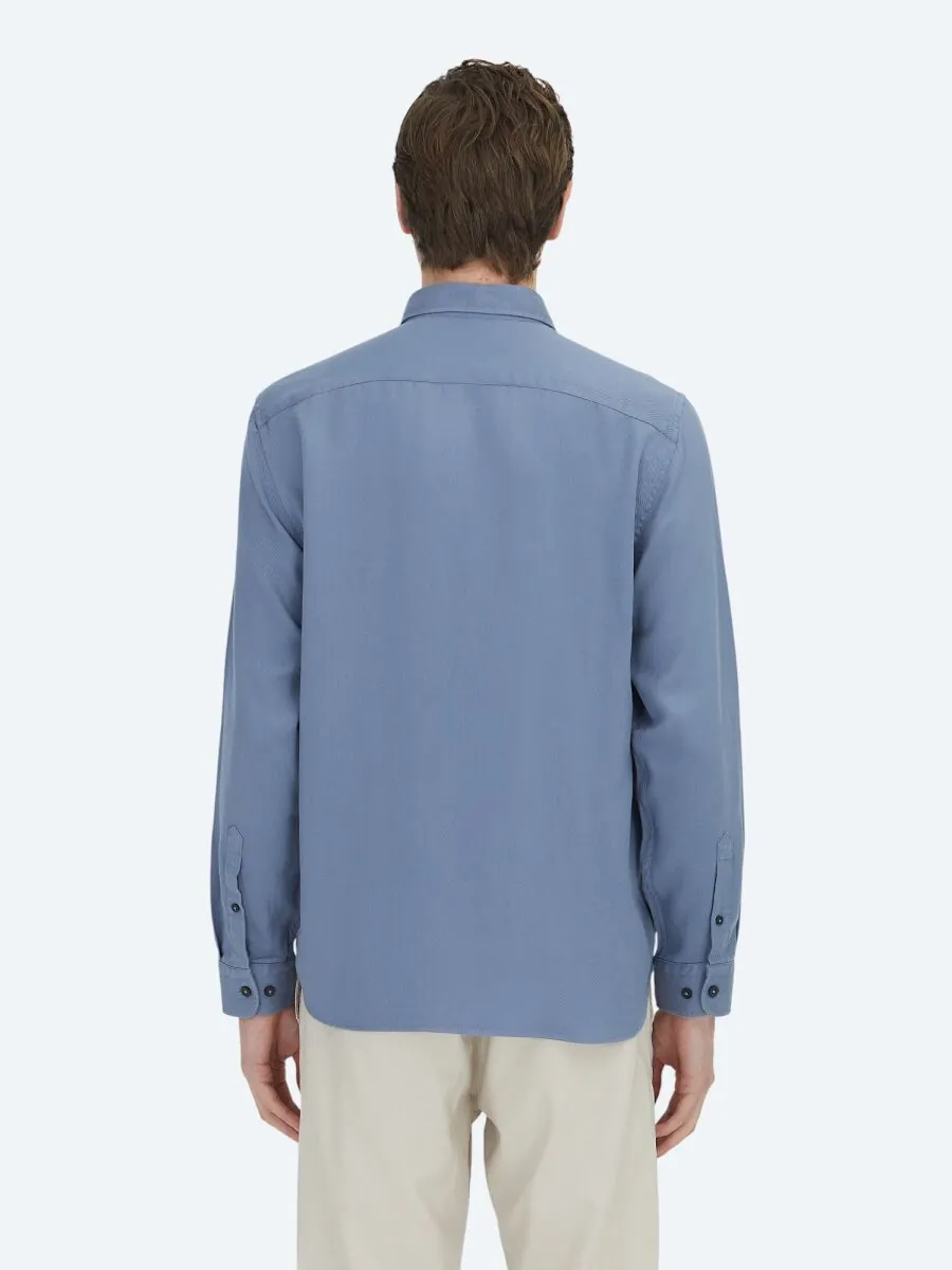 Blue Regular Fit Weaving Casual Shirt - 6