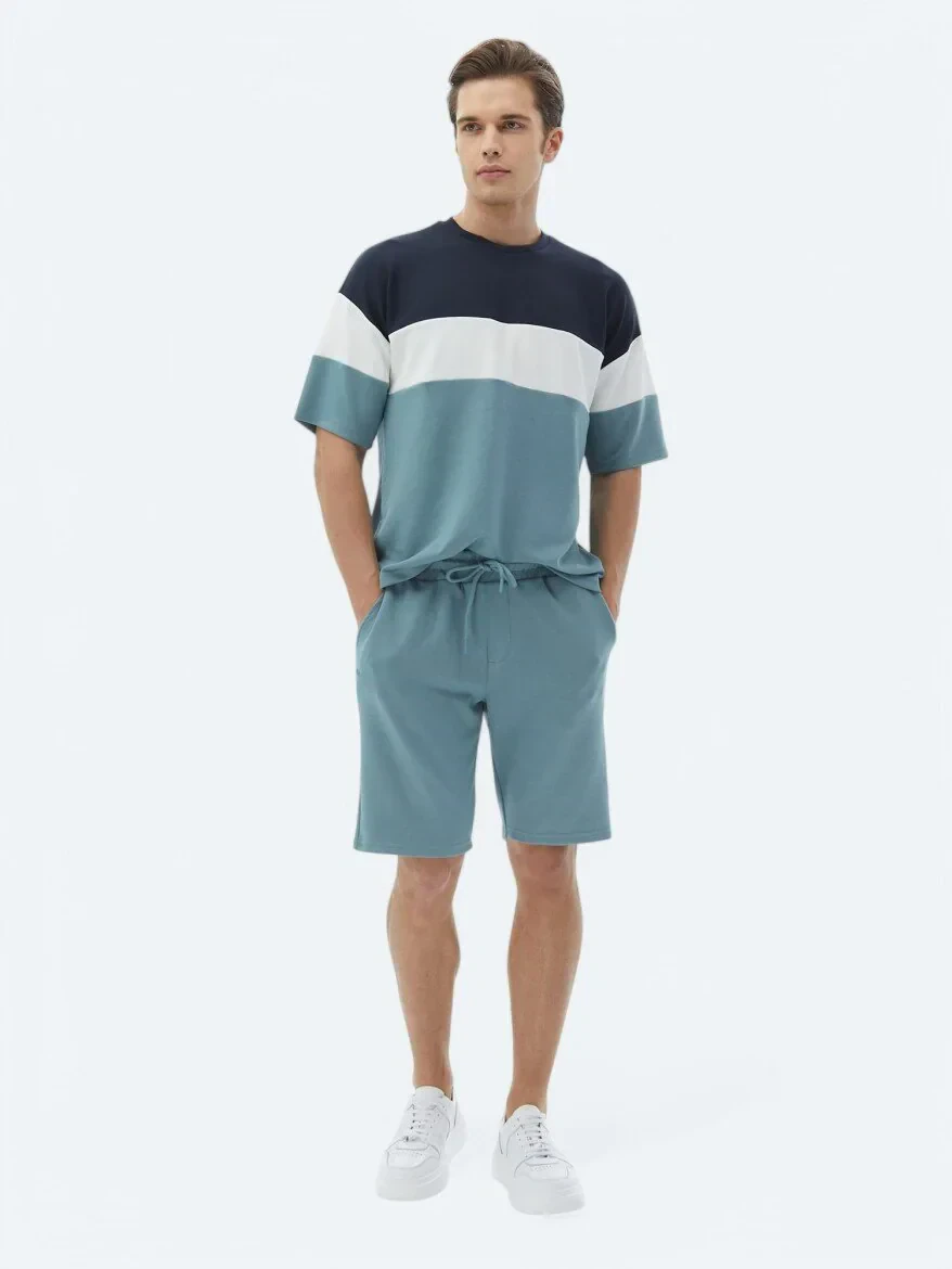 Blue Striped Crew Neck T-Shirt - 2