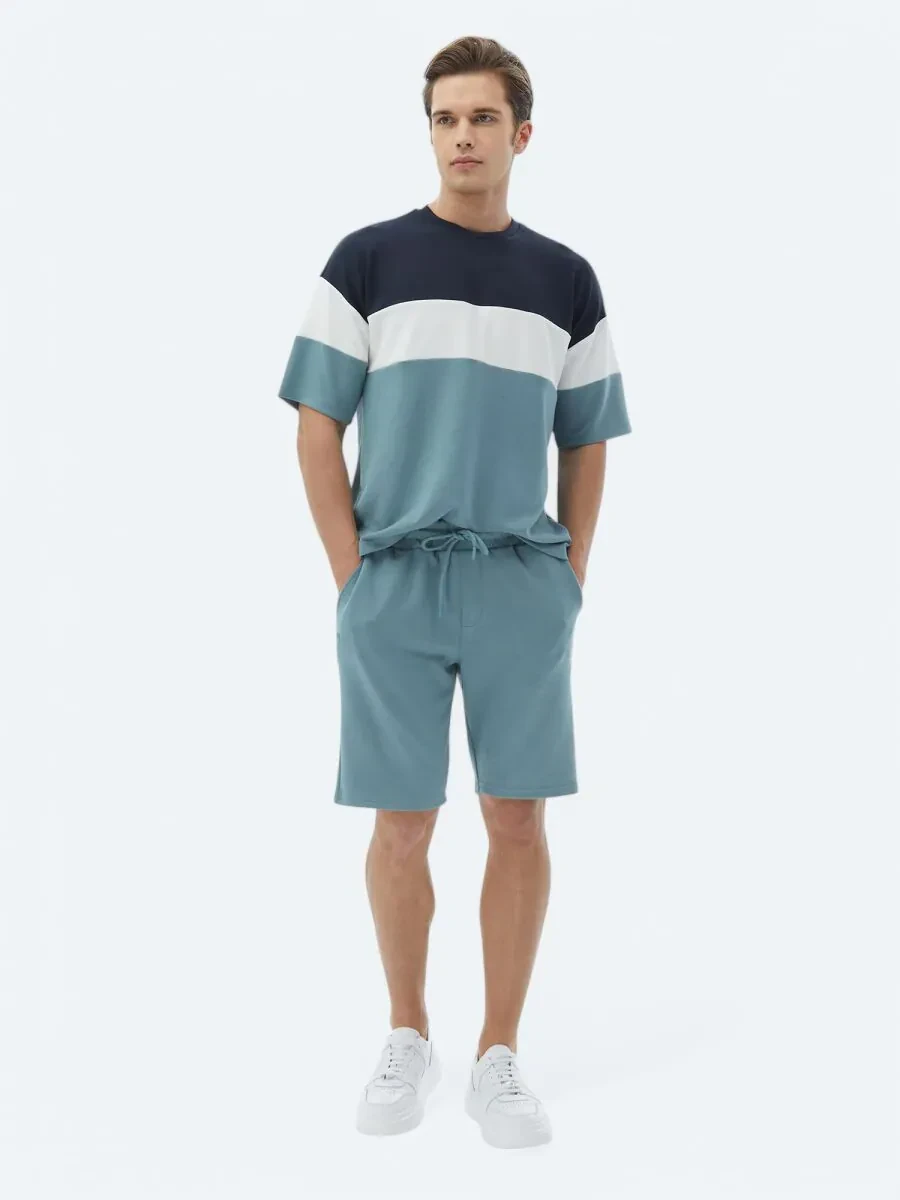 Blue Striped Crew Neck T-Shirt - 2
