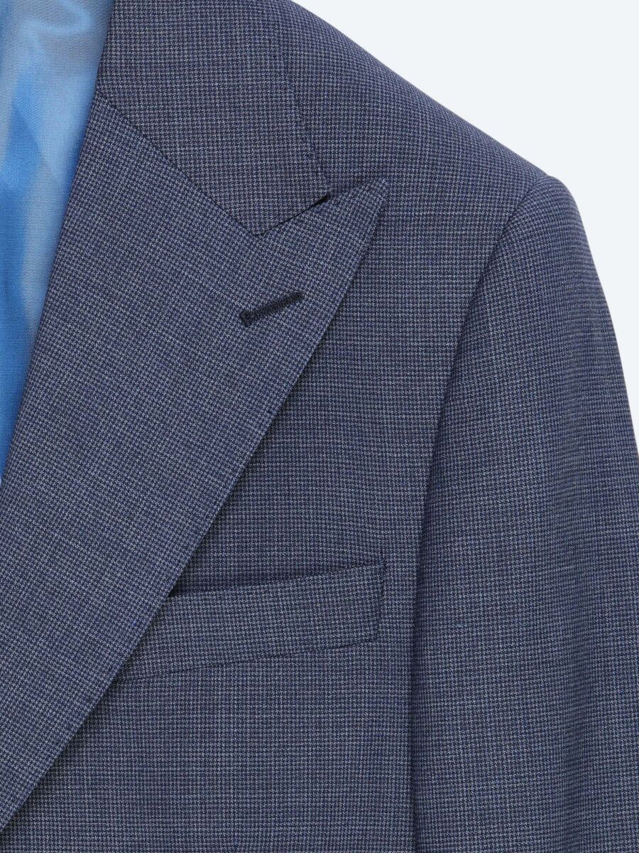 Blue Wool Blended Suit - 4