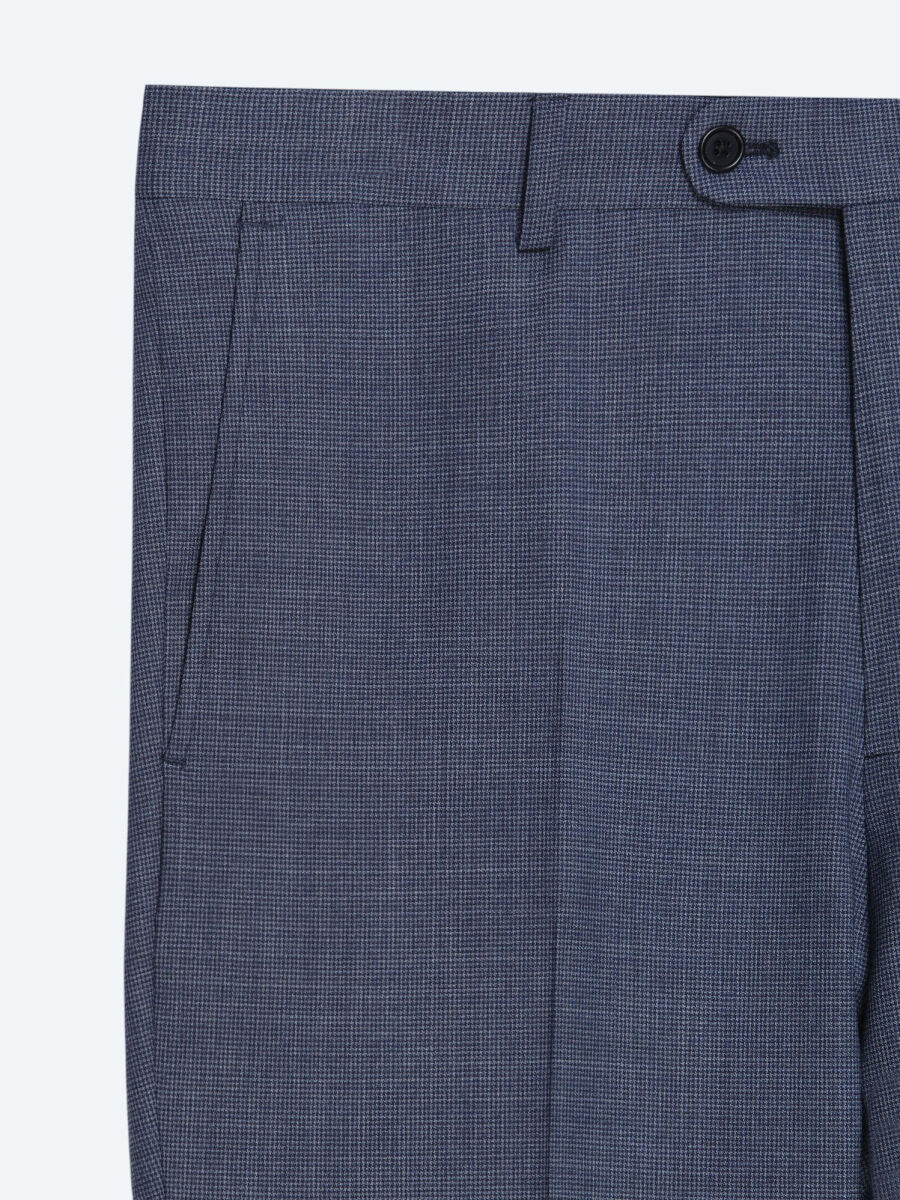 Blue Wool Blended Suit - 6