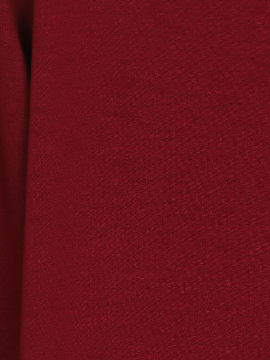 Bordo Düz Sweatshırt - 10