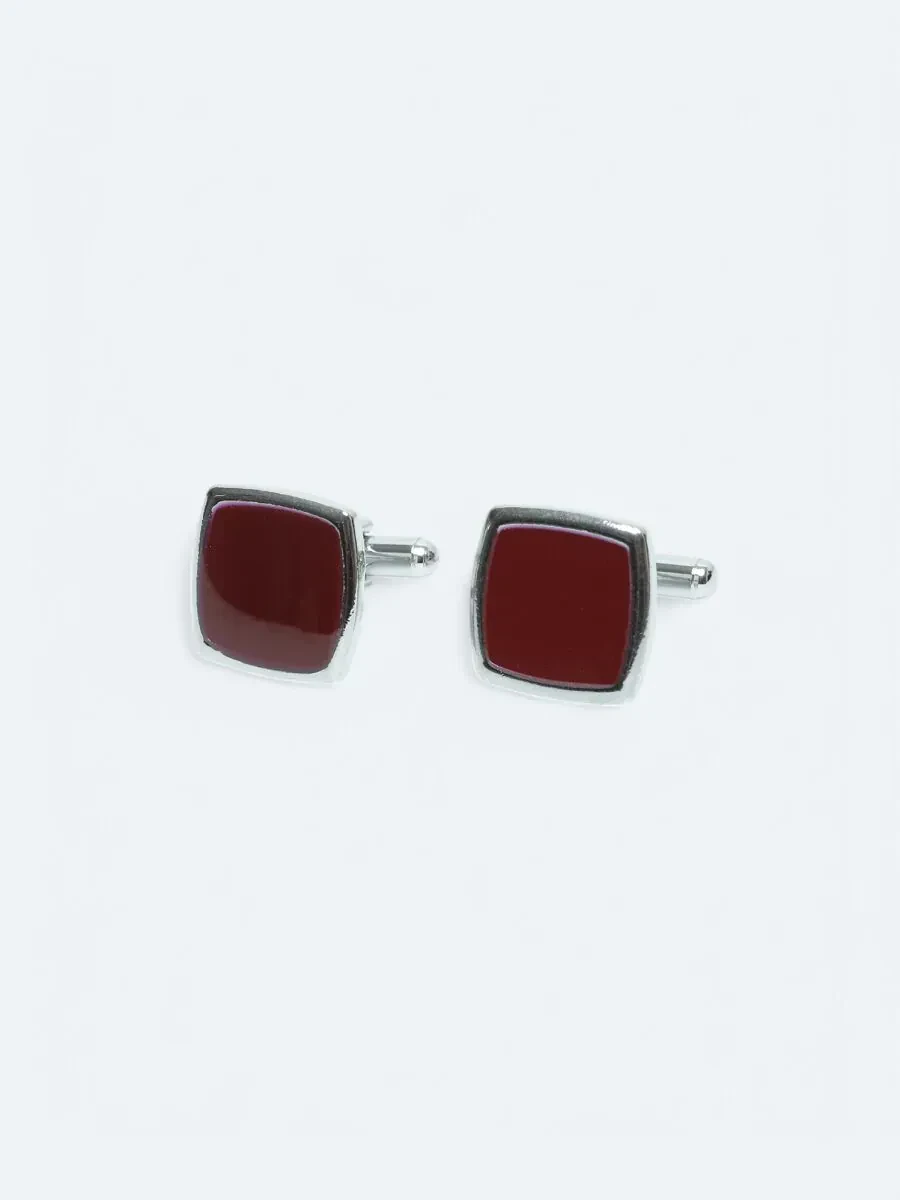 Bordo Metal Kol Düğmesi - 1