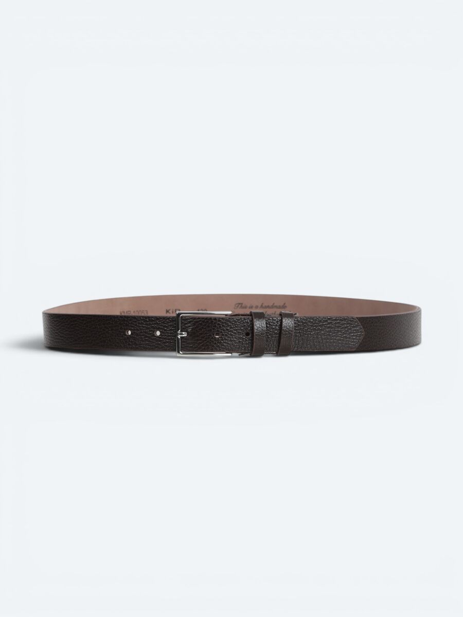 Brown %100 Leather Belt - 1