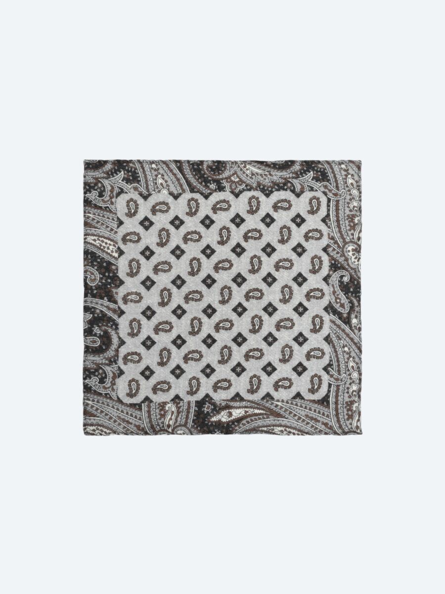 Brown %100 Yün Handkerchief - 1