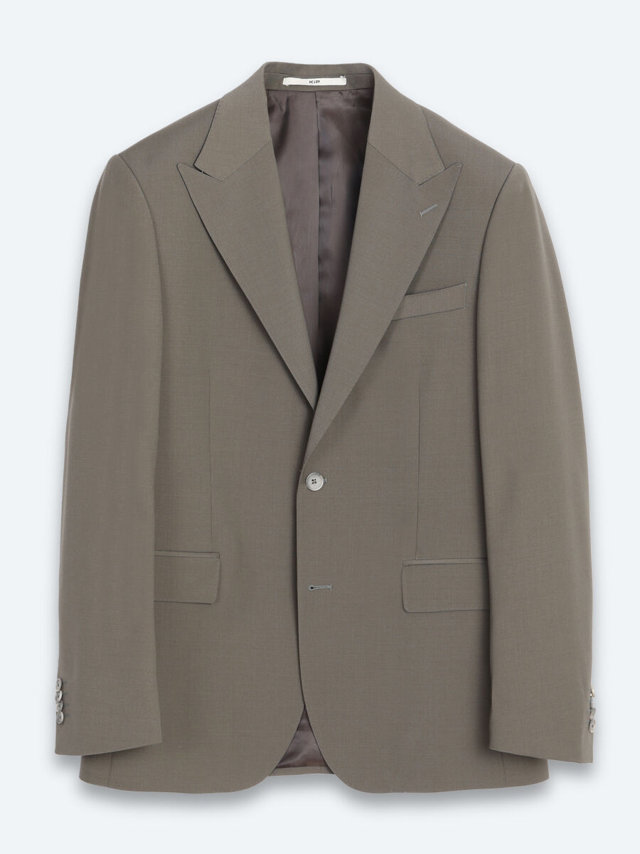 Brown Checkered Modern Fit 100% Wool Suit - 6