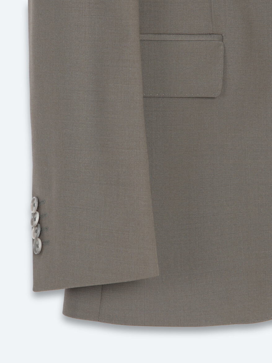 Brown Checkered Modern Fit 100% Wool Suit - 9