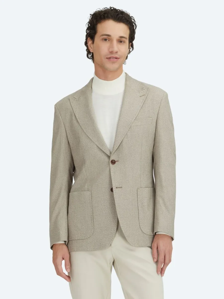 Brown Checkered Modern Fit Jacket - 1