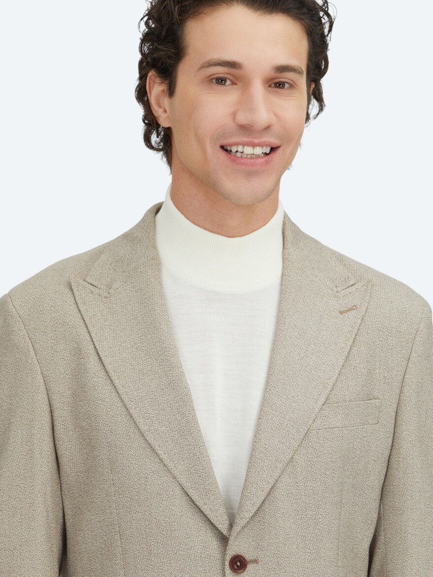 Brown Checkered Modern Fit Jacket - 4