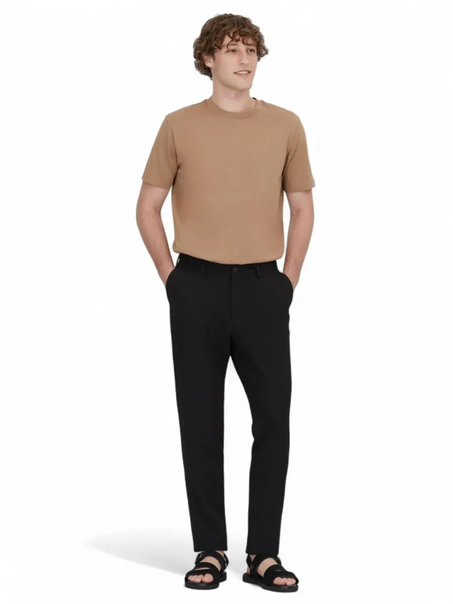 Brown Crew Neck 100% Cotton T-Shirt - 2