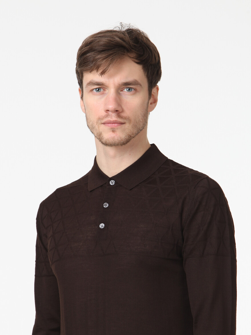 Brown Knitwear Sweatshirt - 3