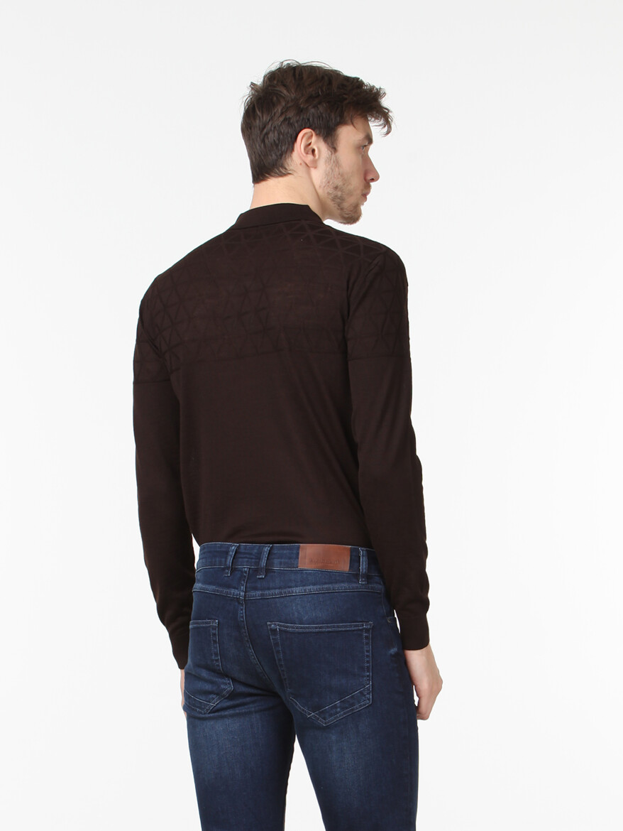 Brown Knitwear Sweatshirt - 4