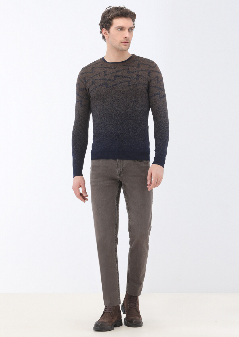 Brown Knitwear Sweatshirt - 2