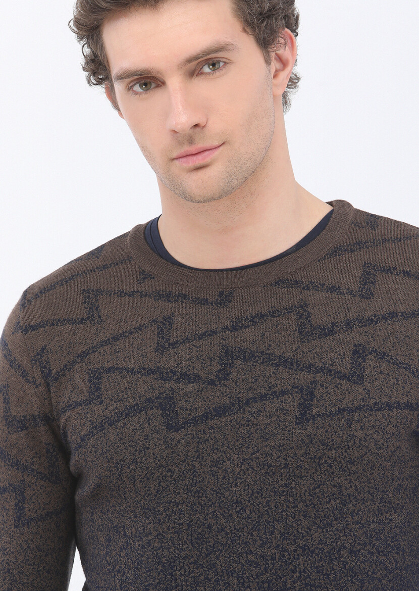 Brown Knitwear Sweatshirt - 3