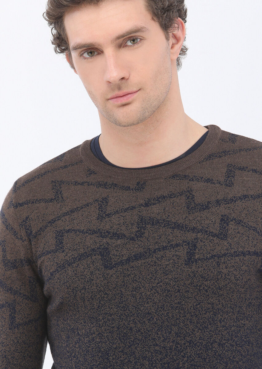 Brown Knitwear Sweatshirt - 3