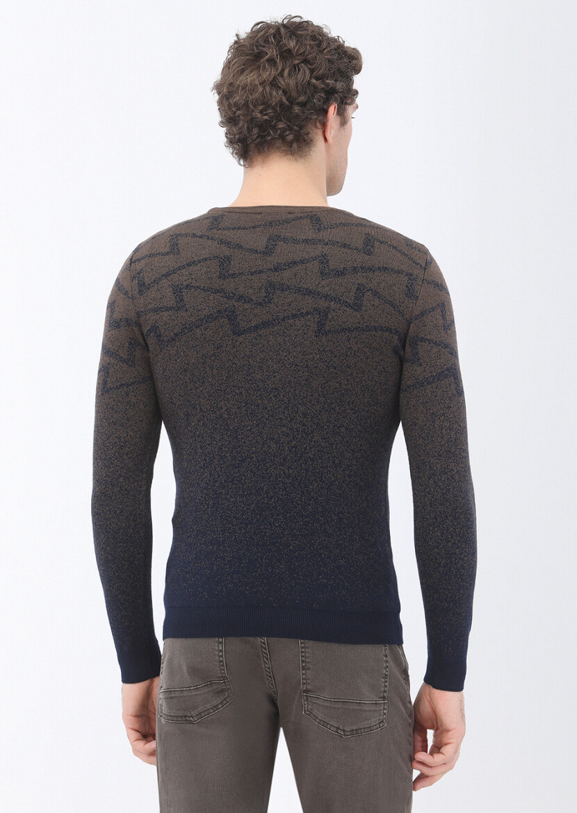 Brown Knitwear Sweatshirt - 4