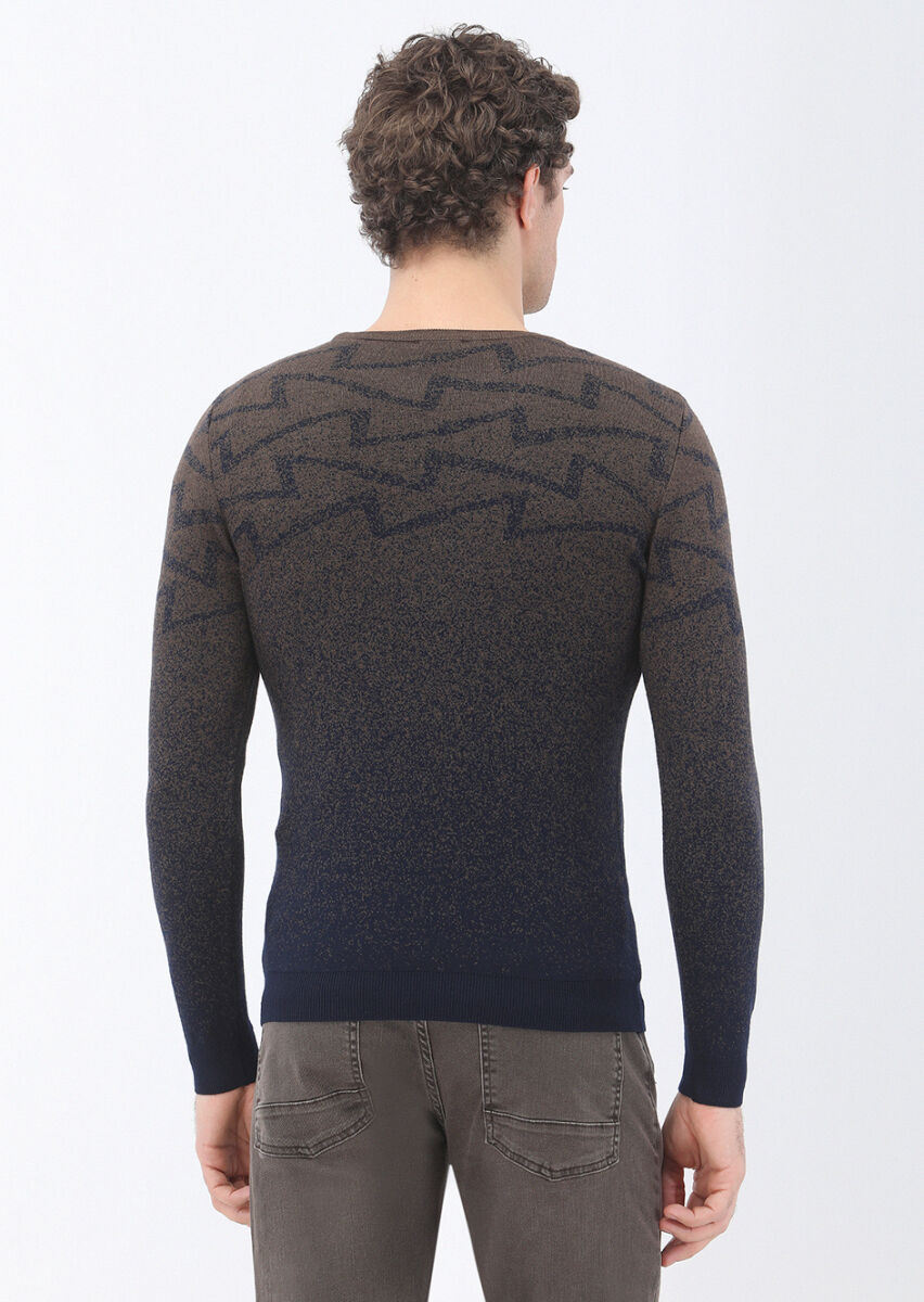 Brown Knitwear Sweatshirt - 4