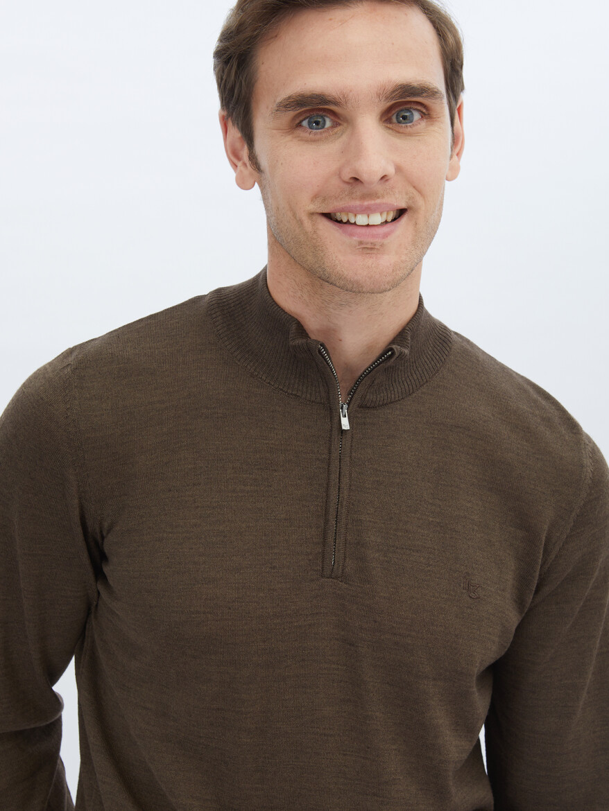 Brown Knitwear Sweatshirt - 4