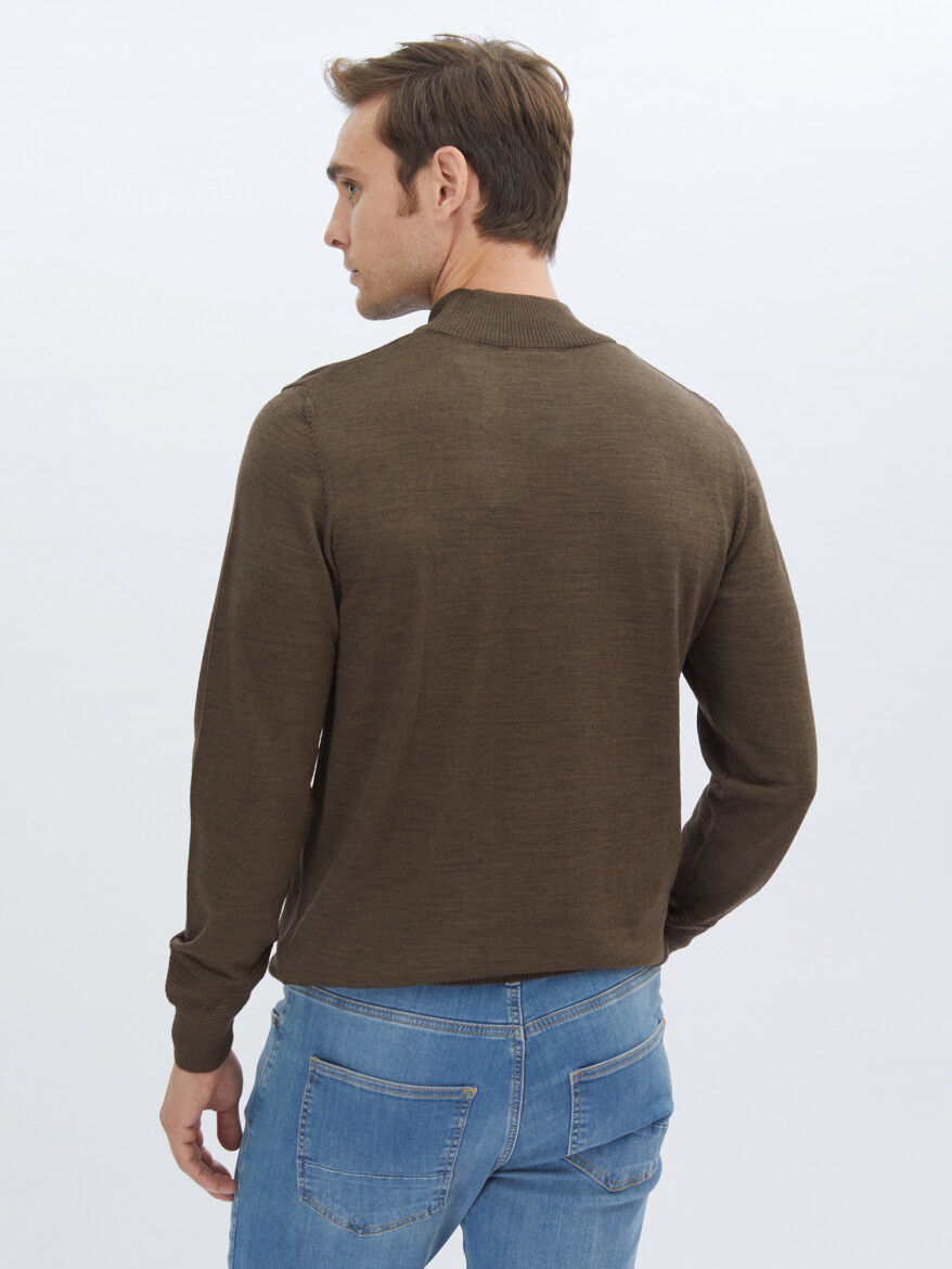 Brown Knitwear Sweatshirt - 5