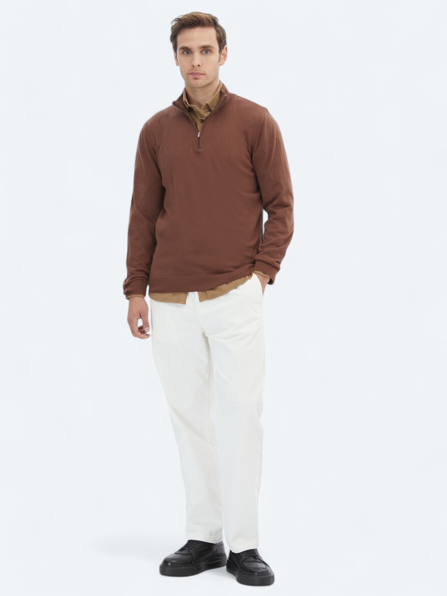 Brown Knitwear Sweatshirt - 2