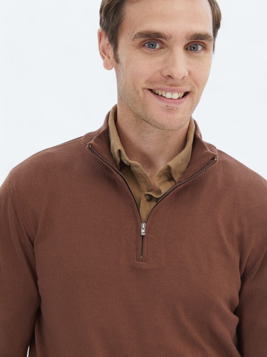 Brown Knitwear Sweatshirt - 3