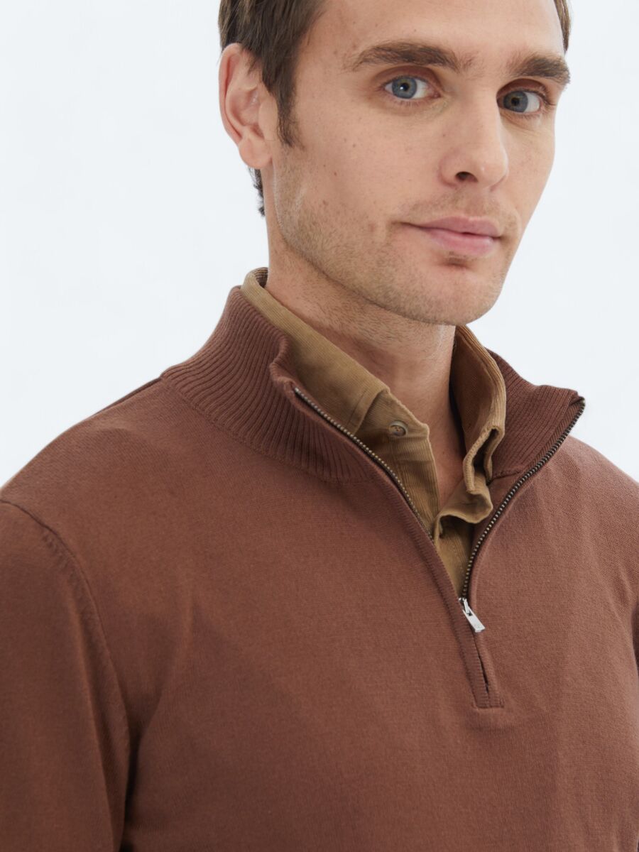 Brown Knitwear Sweatshirt - 4