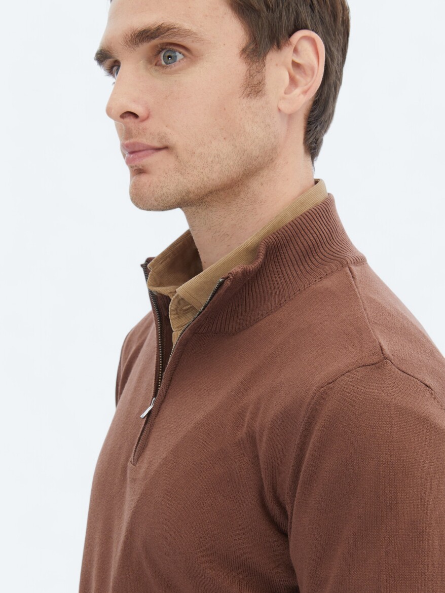 Brown Knitwear Sweatshirt - 5
