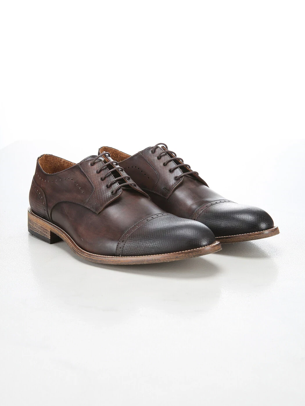 Brown Leather Casual Shoes - 2