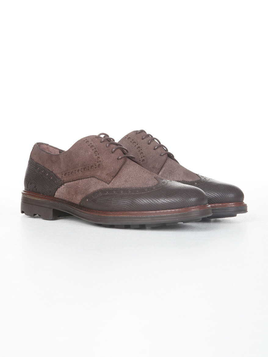Brown Leather Casual Shoes - 2