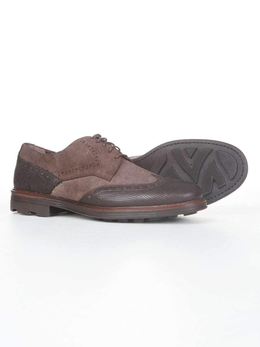 Brown Leather Casual Shoes - 4