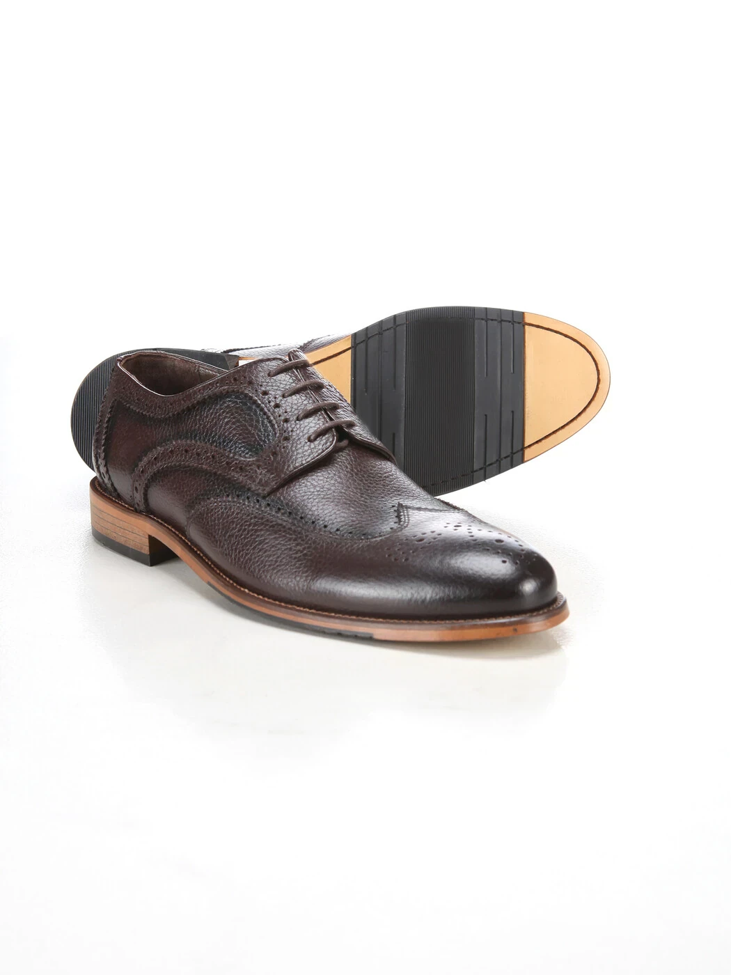 Brown Leather Classical Shoes - 3