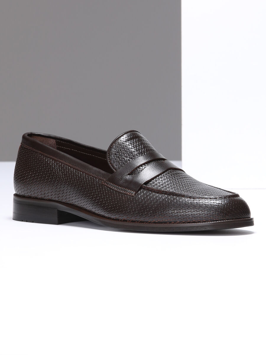 Brown Leather Classical Shoes - 1