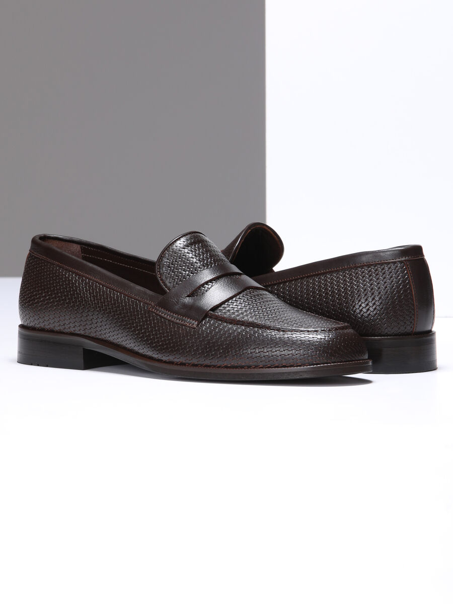 Brown Leather Classical Shoes - 3