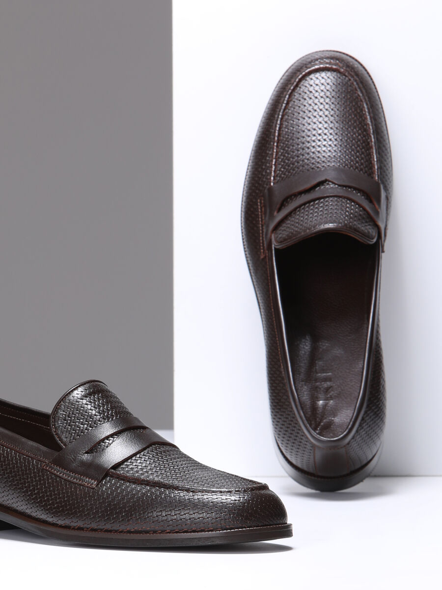 Brown Leather Classical Shoes - 4