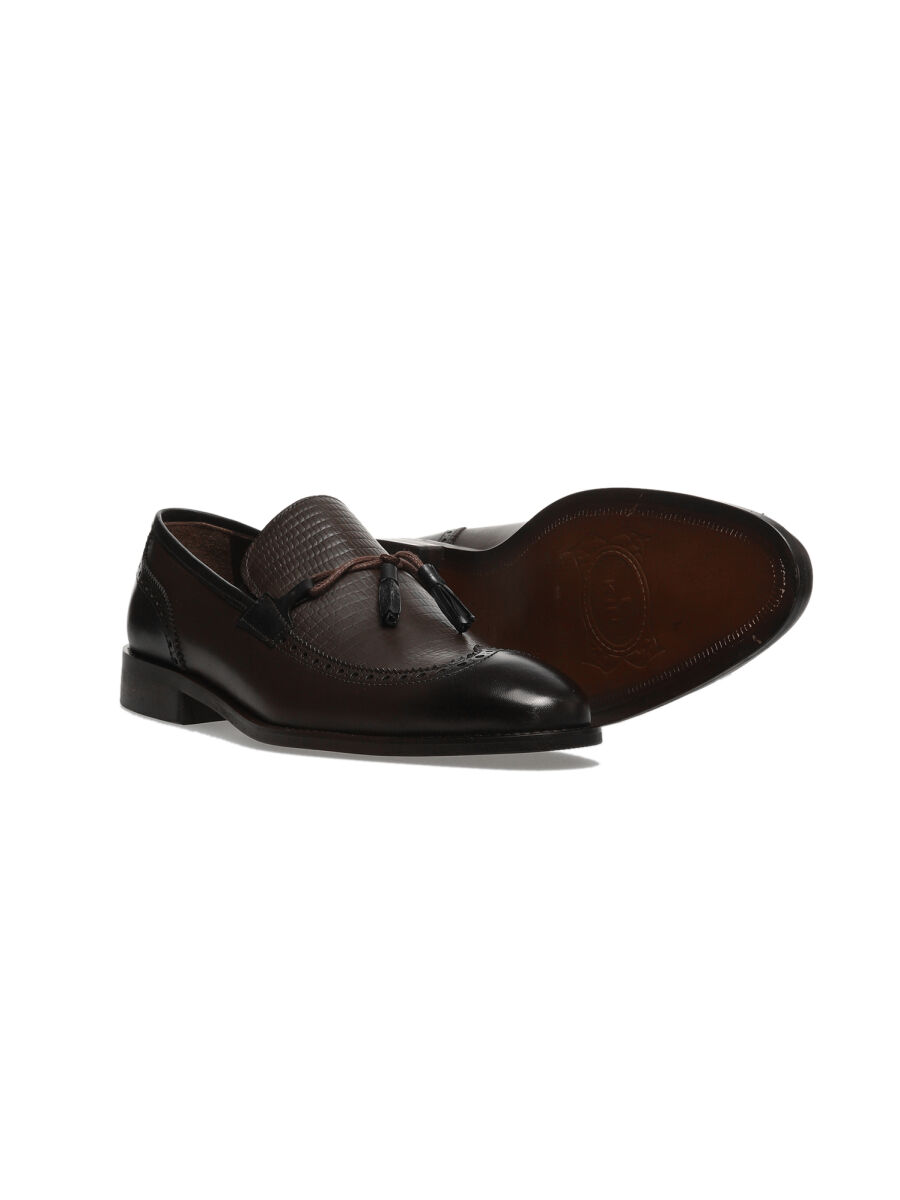 Brown Leather Classical Shoes - 3