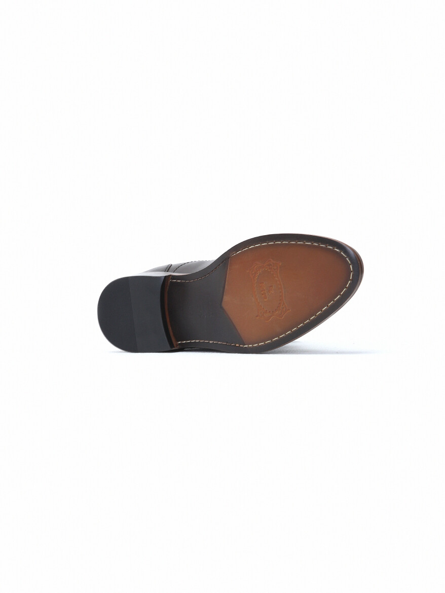 Brown Leather Classical Shoes - 4