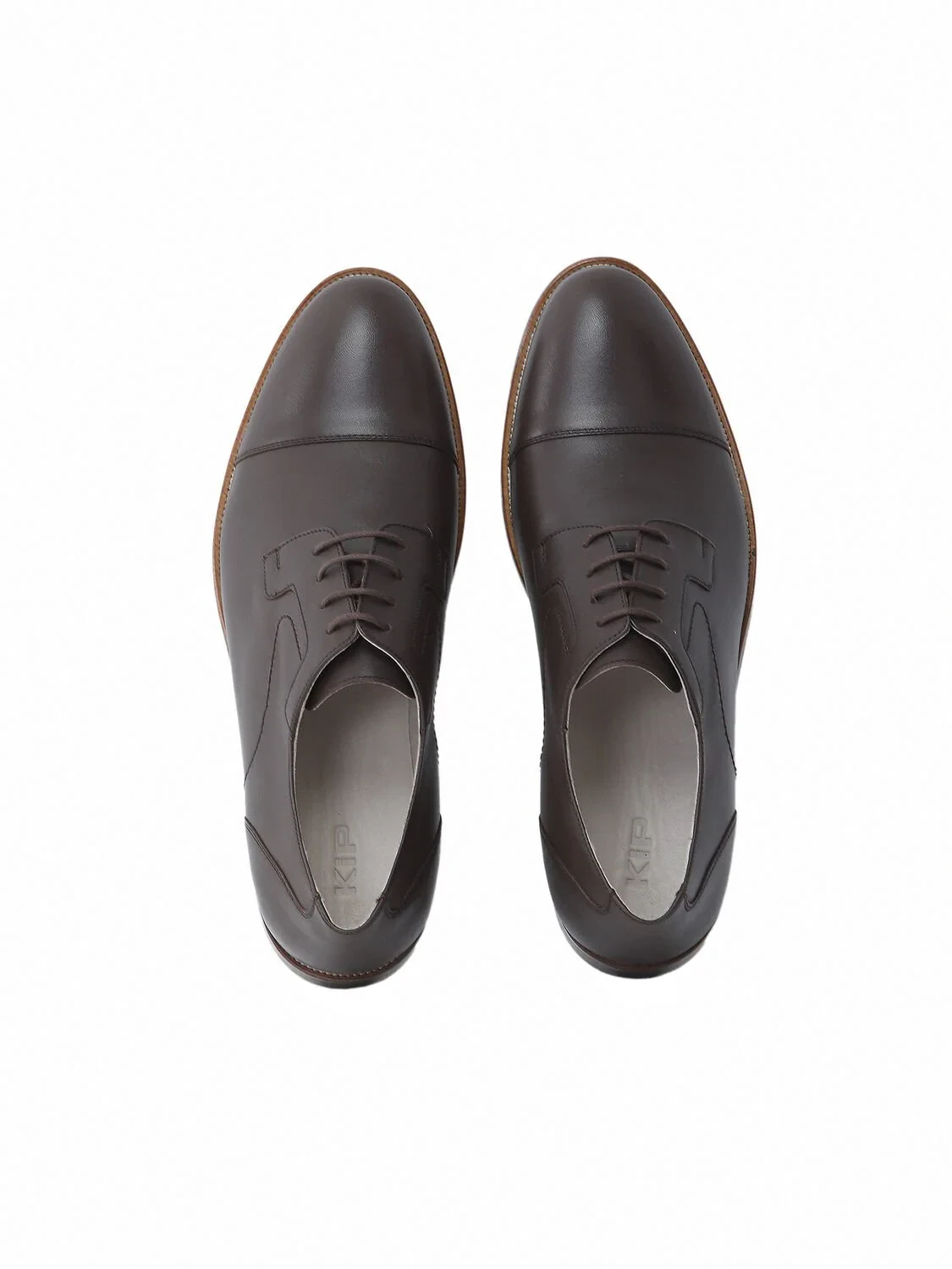 Brown Leather Classical Shoes - 5