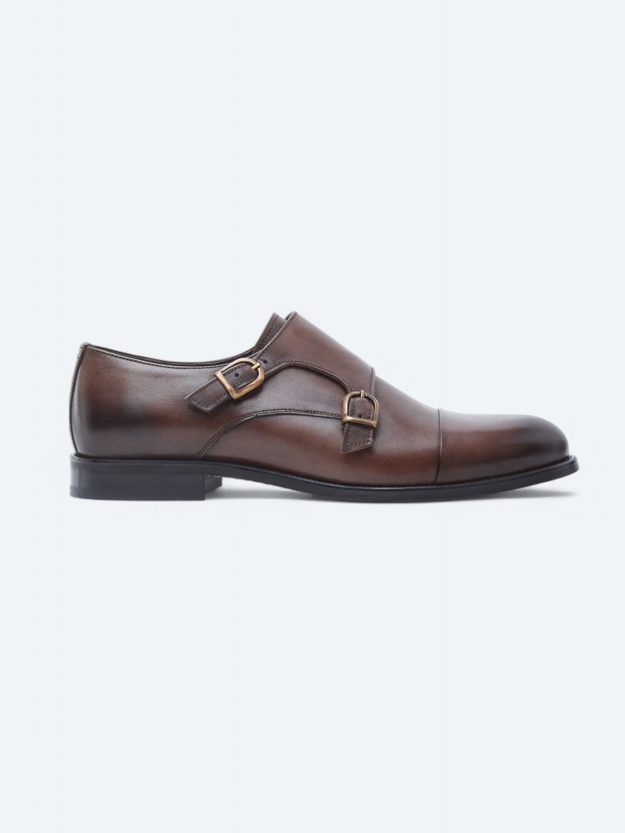 Brown Leather Classical Shoes - 1