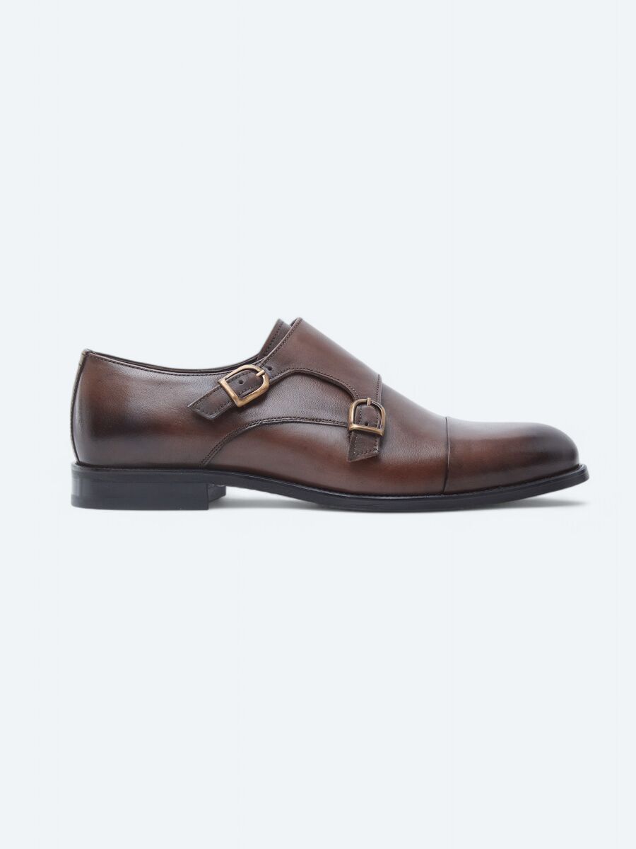 Brown Leather Classical Shoes - 1
