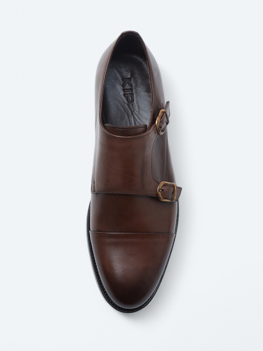 Brown Leather Classical Shoes - 3
