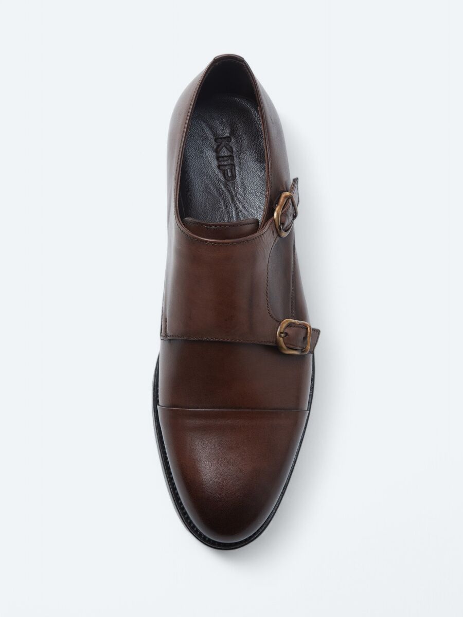 Brown Leather Classical Shoes - 3