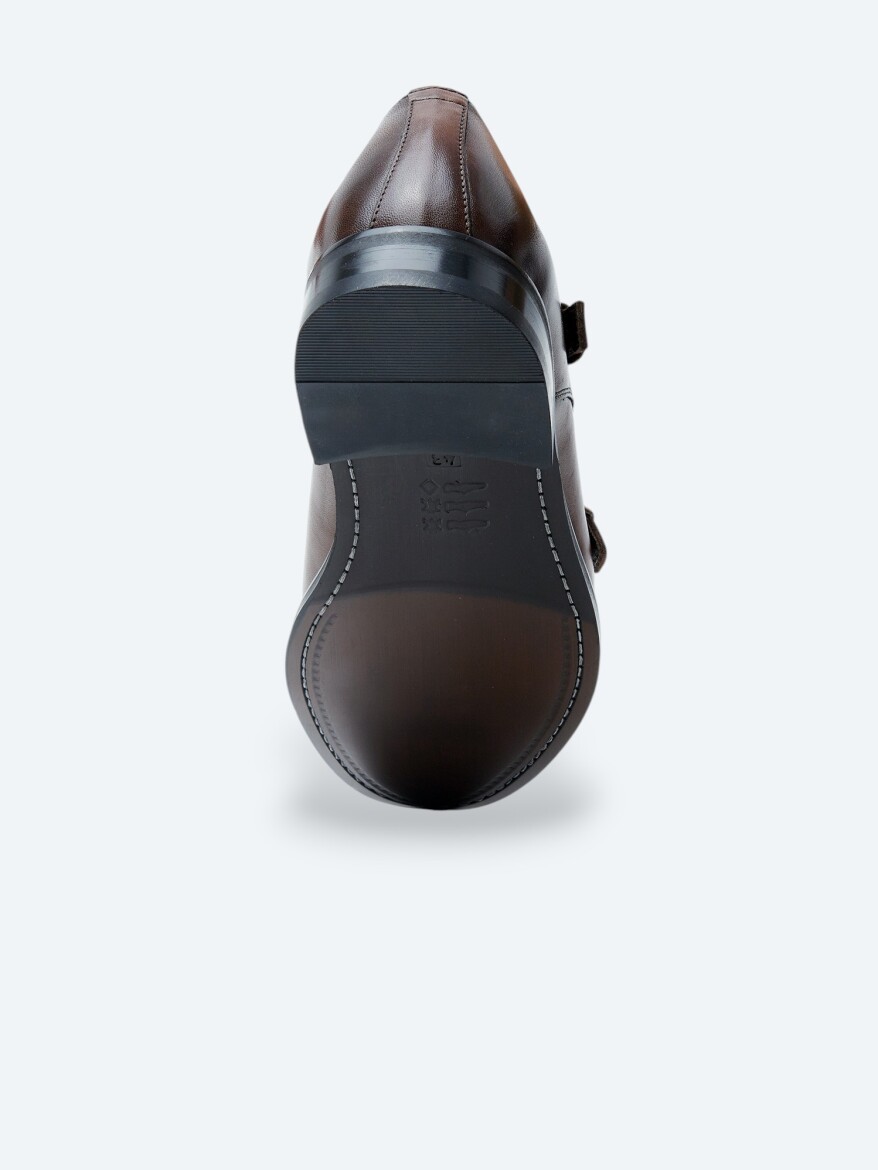 Brown Leather Classical Shoes - 4