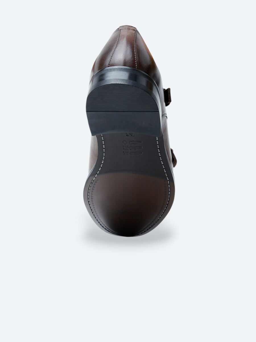 Brown Leather Classical Shoes - 4