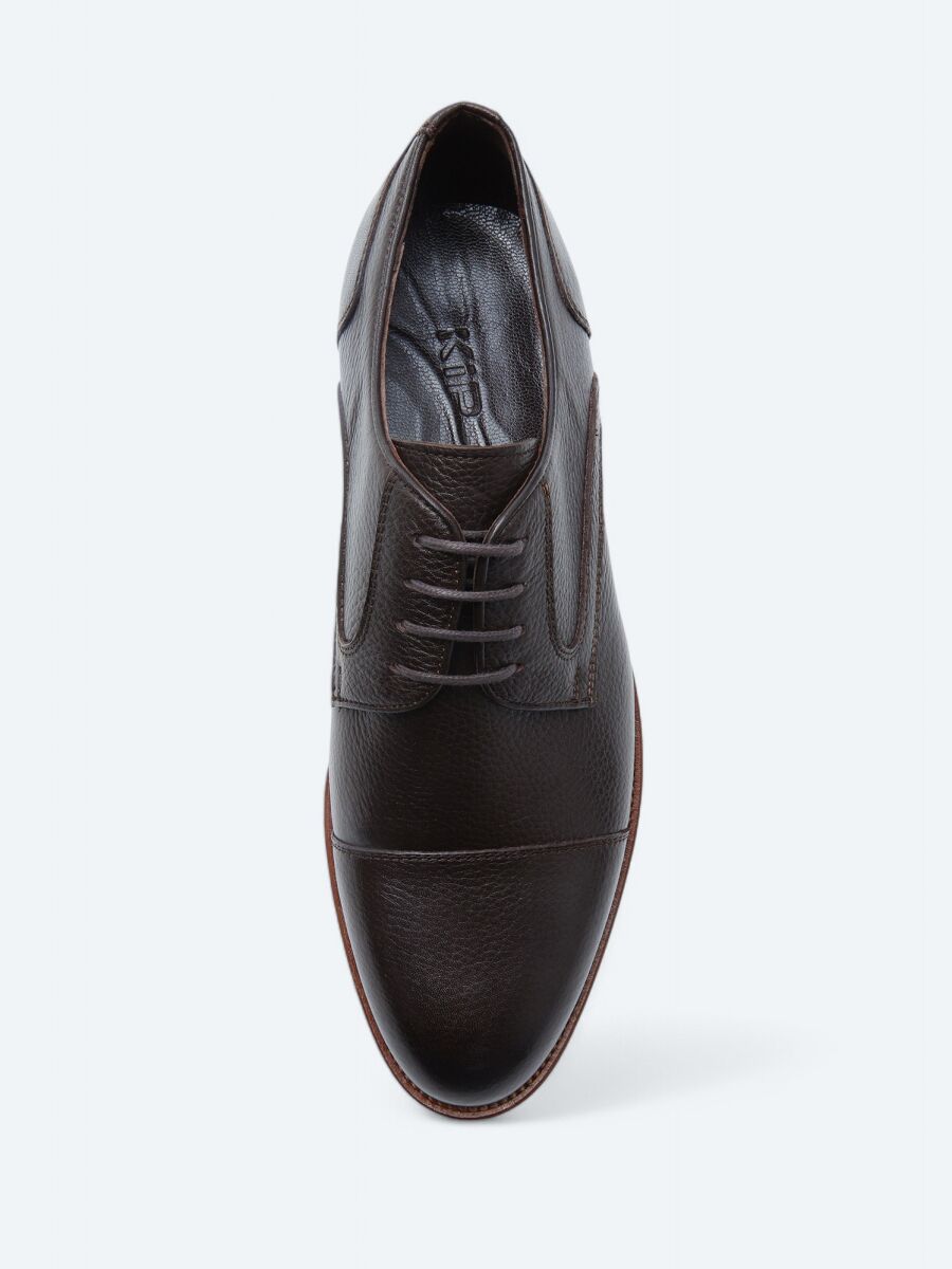 Brown Leather Classical Shoes - 3